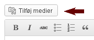 skærmfoto - WordPress indsæt mediefil